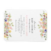 Wildflower Boho Field Geslachtsneutraal Baby showe Magneet (Horizontaal)