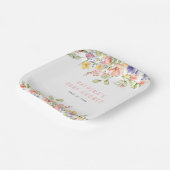 Wildflower Boho Field Geslachtsneutraal Baby showe Papieren Bordje (Gebogen)