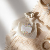 Wildflower Boho Field Geslachtsneutraal Baby showe Ronde Sticker