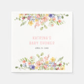 Wildflower Boho Field Geslachtsneutraal Baby showe Servet (Voorkant)