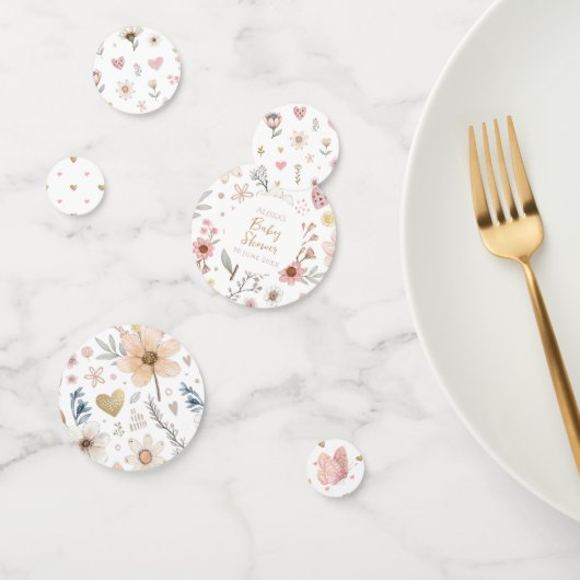 Wildflower Boho Floral Baby shower Confetti (Groep)
