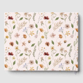 Wildflower Boho Floral Baby shower Gastenboek (Achterkant)