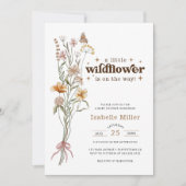 Wildflower Boho Floral Baby shower Kaart (Voorkant)
