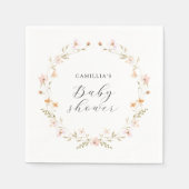 Wildflower Boho Floral Baby shower Servet (Voorkant)