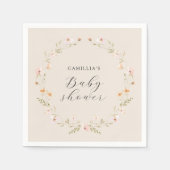 Wildflower Boho Floral Baby shower Servet (Voorkant)