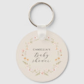 Wildflower Boho Floral Baby shower Sleutelhanger (Voorkant)