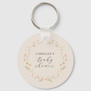 Wildflower Boho Floral Baby shower Sleutelhanger