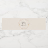 Wildflower Boho Floral Baby shower Waterfles Etiket (Enkel label)