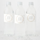 Wildflower Boho Floral Baby shower Waterfles Etiket (Flessen)
