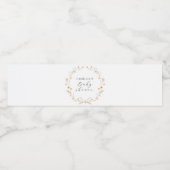 Wildflower Boho Floral Baby shower Waterfles Etiket (Enkel label)