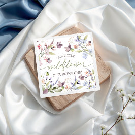 Wildflower Boho Floral Birthday Napkin Servet