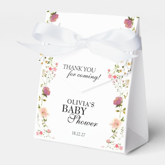 Wildflower Boho Floral Dank u Souvenir Gift Bedankdoosjes (Voorkant Zijde)