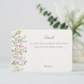 Wildflower Boho Floral Event Details Invoegen Informatiekaartje (Staand voorkant)