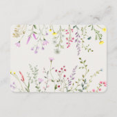 Wildflower Boho Floral Event Details Invoegen Informatiekaartje (Achterkant)