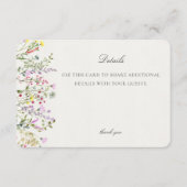 Wildflower Boho Floral Event Details Invoegen Informatiekaartje (Voorkant)
