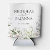 Wildflower Boho Floral Garden Wedding Blikjeskoeler (Voorkant)