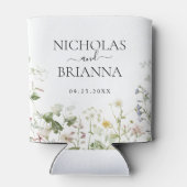 Wildflower Boho Floral Garden Wedding Blikjeskoeler (Achterkant)