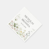 Wildflower Boho Floral Garden Wedding Servet (Hoek)