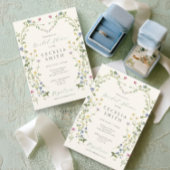 Wildflower Boho Floral Lijst Vrijgezellenfeest Kaart