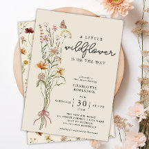 Wildflower Boho Floral Neutraal Baby shower