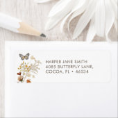 Wildflower Boho Floral Return Address Labels (Insitu)