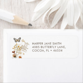 Wildflower Boho Floral Return Address Labels