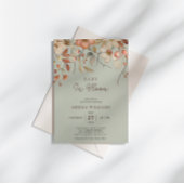 Wildflower Boho Floral Sage Green Baby in Bloom Kaart