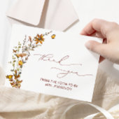 Wildflower Boho Floral Vrijgezellenfeest Dank u Kaart