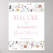 Wildflower Boho Floral Vrijgezellenfeest Welkomstb Poster (Voorkant)