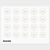 Wildflower Boho Floral Wedding Ronde Sticker (Vel)