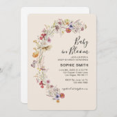 Wildflower Boho Garden Baby in bloei Kaart (Voorkant / Achterkant)