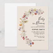 Wildflower Boho Garden Baby in bloei Kaart (Voorkant / Achterkant)