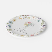 Wildflower Boho garden floral Papieren Bordje (Gekanteld)