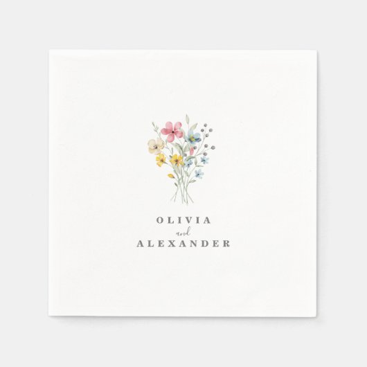 Wildflower Boho garden floral Servet (Voorkant)