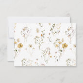 Wildflower Boho garden Floral Wedding RSVP-kaart RSVP Kaartje (Achterkant)