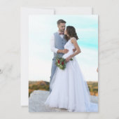 Wildflower Boho Garden Foto Bruiloft Uitnodiging (Achterkant)