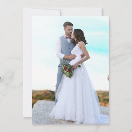 Wildflower Boho Garden Foto Bruiloft Uitnodiging (Achterkant)