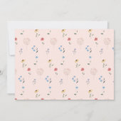 Wildflower Boho Garden Party 1e verjaardag foto Kaart (Achterkant)