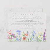 Wildflower Boho Garden Wedding Details Informatiekaartje (Voorkant / Achterkant)