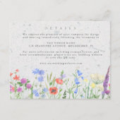 Wildflower Boho Garden Wedding Details Informatiekaartje (Voorkant)