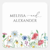 Wildflower Boho Garden Wedding Envelope zegels (Voorkant)