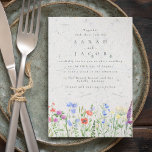 Wildflower Boho Garden Wedding Invitation Kaart<br><div class="desc">Deze uitnodiging voor het huwelijk van Wildflower Boho Garden is een perfecte keuze voor koppels die op zoek zijn naar een romantische en grillige aanraking tot hun grote dag. Het delicate bloemenontwerp is geïnspireerd door bloemen in bloei, waardoor een mooi en organisch gevoel ontstaat. De boho-stijl voegt een aanraking van...</div>