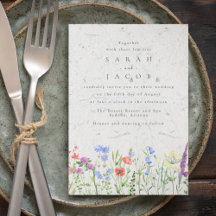 Wildflower Boho Garden Wedding Invitation
