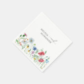 Wildflower Boho Garden Wedding Napkins Servet (Hoek)