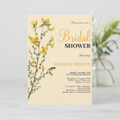 Wildflower Boho geel Vrijgezellenfeest Kaart (Staand voorkant)