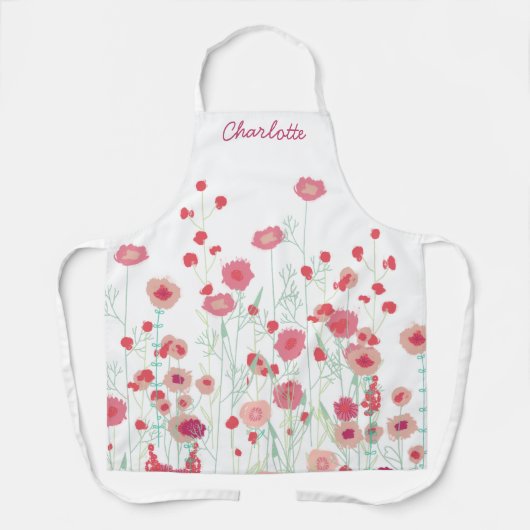 Wildflower Boho Gepersonaliseerd Schort (Voorkant)