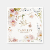 Wildflower Boho Girl Baby shower Servet (Voorkant)