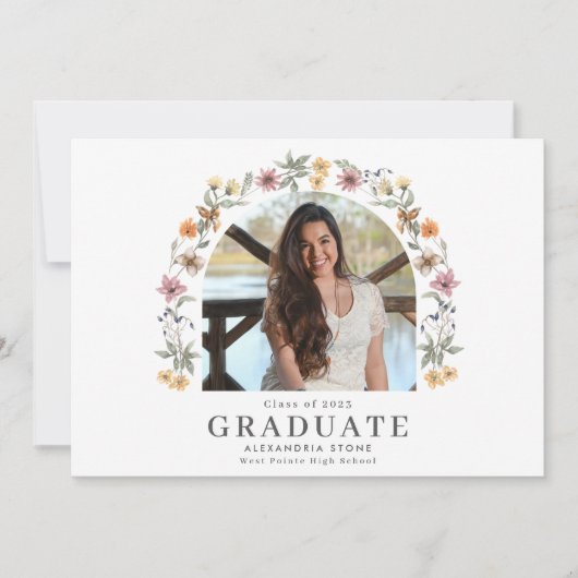 Wildflower Boho Girl High School Afstuderen (Voorkant)