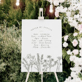 Wildflower Boho Green Bruiloft Schema van Evenemen Poster