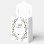 Wildflower Boho Groen Genderneutraal Baby shower Bedankdoosjes (Geopend)